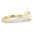 thumbnail image 2 of ESTE ORIGIN 3.75ct Round Cut Lab Grown Diamond Engagement Ring 14K Yellow Gold Ring with Pave Band for Women US 4, 2 of 5