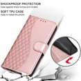 thumbnail image 2 of Embossed Pattern Wallet Case for iPhone 8 Plus / iPhone 7 Plus, Flip PU Leather Case with Card Holder Wrist Strap, Full Body Shockproof Stand Folio Cover for iPhone 8 Plus / iPhone 7 Plus, S2rosegold, 2 of 11