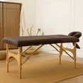 thumbnail image 2 of Cama de Masaje Acolchada Plegable Tipo Portafolio de Altura Ajustable con Estructura de Madera - Camilla Portatil para Masaje Fisioterapia Tatuajes Grande Chocolate, 2 of 5