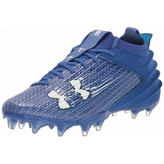 3026330 Under Armour Men Blur Smoke 2.0 Molded Cleat, Royal/Royal/White, SIZE 8