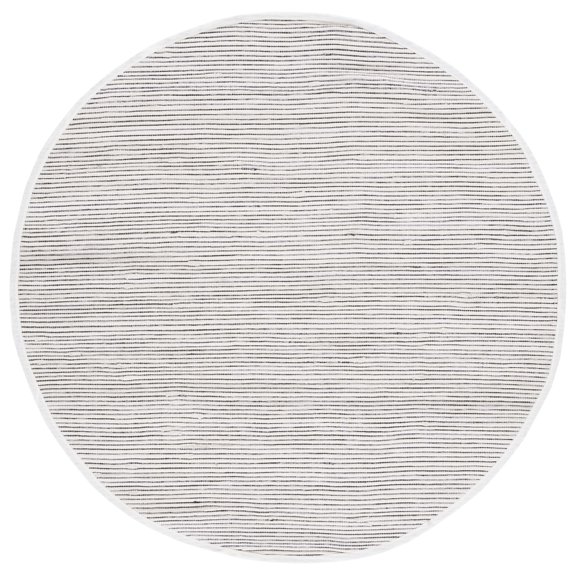 SAFAVIEH Montauk Carver Striped Cotton Area Rug, Brown/Ivory, 6' x 6' Round