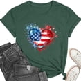 thumbnail image 5 of USA Shirt Women Oversize American Flag Shirts Patriotic T-Shirt America 250th Birthday Short Sleeve Tops, 5 of 6