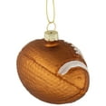 thumbnail image 5 of Northlight Football Glittered Glass Christmas Ornament - 3.5" - Brown, 5 of 5