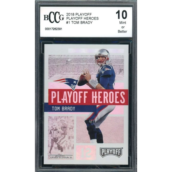 Tom Brady Card 2018 Playoff #1 BGS BCCG 10