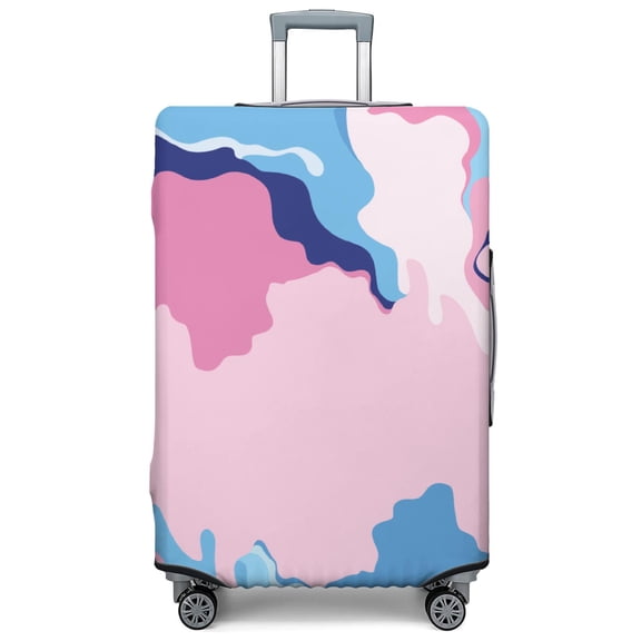 Stretch Luggage Cover XL(29-32in)– Elastic Travel Suitcase Protector with Handle Openings & Bottom Closure, Washable Polyester Spandex Suitcases Cover, Abstract Geometry Print