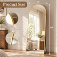 thumbnail image 5 of BEAUTYPEAK 64"x 21" Full Length Mirror Arched Standing Floor Mirror Full Body Mirror, Gold, 5 of 10
