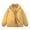 Yellow, variant on Women's Stand Collar Jacket, Long Sleeve Quilted Casual Outerwear with Zippered Front and Pockets, Loose Fit Parka for Daily Wear