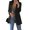 Black, variant on Gureui Women's Elegant Blazer Jacket Suit Casual Solid Color Long Sleeve Lapel Open Front Office Work Business Cardigan Coat Outwear