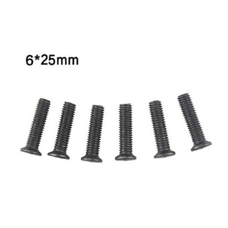 

6Pcs Fixing Screw M5/M6 25mm Left Hand Thread for UNF Drill Chuck Shank Adapter
