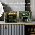 thumbnail image 4 of Storage Bin Sundries Cosmetics Basket Bedroom Kitchen Food Snacks Organizer Remote Control Organizing for Living Room Kitchen Office Gold, 4 of 9