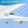 thumbnail image 4 of OTHWAY Extra Large Shower Mat 47x32, TPE Non Slip Shower Mat, Inside Shower Mat with Drain Holes Suction Cups, Walk in Shower Mat for Shower Stall, Anti-Slip for Elderly Kids(Blue), 4 of 8