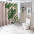 thumbnail image 7 of Orinice Tropical Plants Palm Leaf Abstract Exotic Monstera Theme Fabric Banana Leaves Shower Curtain Sets Kids Bathroom Home Decor with Hooks Waterproof Washable  60x72, 7 of 7
