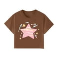 thumbnail image 6 of Rezuofi 1 Pcs Cowgirl Shirt Women Embroidery Western Outfits PU Leather Star Graphic Tees Short Sleeve Tops 2025, 6 of 6
