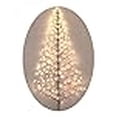 thumbnail image 3 of TenWaterloo Lighted Christmas Wall Tree - Indoor/Outdoor LED 6 Foot High - Cool White Lights - Battery Operated with Timer, 3 of 4
