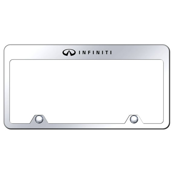 Infiniti Laser Etched Logo Stainless Steel Truck License Plate Frame (Chrome)