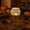A, variant on Byndra Fall White Pumpkin Candle Holder, Distressed Wood Pedestal Tealight Stand with Scalloped Rim, Vintage Thanksgiving Table Decor for Mantel, Dining Table, Entryway