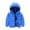 Blue, variant on Kids Boys Girls Hooded Down Jacket Winter Warm Fleece Coat Windproof Zipper Puffer Outerwear 6T-13T