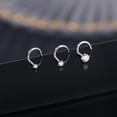 thumbnail image 2 of ZS 20G 3Pcs 18K Plated Nose Studs Piercing Corkscrew Nose Rings AAA Zirconia Nostril Piercing, 2 of 5