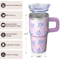 thumbnail image 3 of 20OZ Unicorn Tumbler with Handle Insulated Stainless Steel Mug Great Presents for Women Unicorn Fans Perfect for Birthday Christmas and Pottery Classes, 3 of 6
