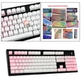 thumbnail image 3 of 104 teclas Gaming Gradient Mechanical Switch Keyboard Keycaps Grueso DIY Antideslizante Degradado rosa jinwen Teclas de teclado, 3 of 8