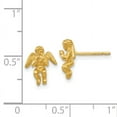 thumbnail image 2 of 14K Yellow Gold Polished & Diamond Cut Angel Earrings, 2 of 2