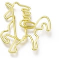 thumbnail image 2 of 5Pcs Golden Horse Shape Iron Paperclips Cute Small Paper Clips 36x31x3mm Funny Bookmark Marking Clips Tiny Metal Paper Clamps for Paper Clamps Document Note Sorting Organizing Paperclips Iron, 2 of 2