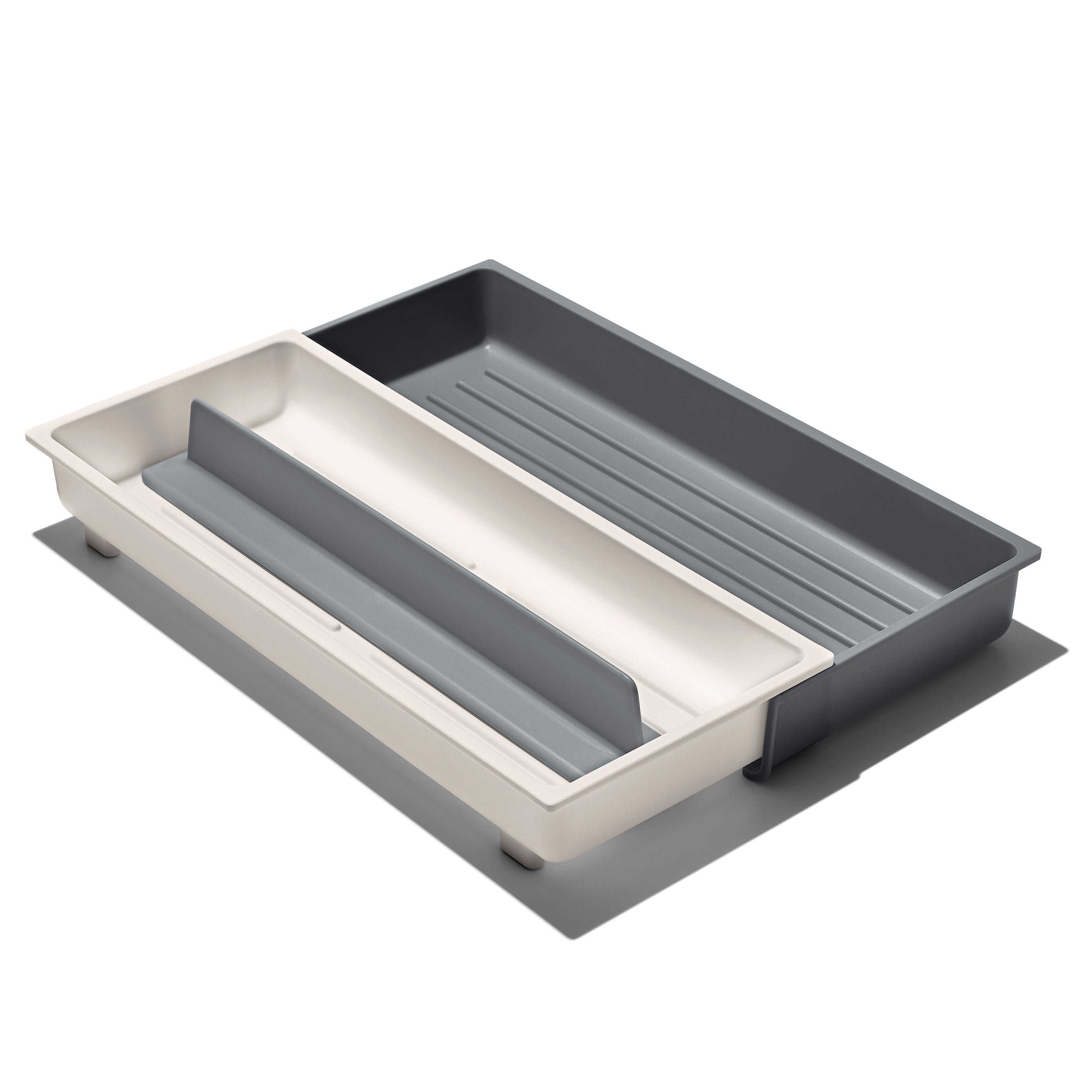 (2 pack) OXO Expandable Long Tool Drawer Organizer, Gray