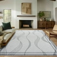 thumbnail image 3 of Jamfeel 5x8 Area Rugs for Living Room Modern Abstract Print Carpet Soft Low Pile Washable Rugs Bedroom, Home Decor, Light Gray, 3 of 7