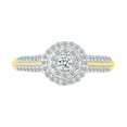 thumbnail image 2 of DGOLD 10kt Yellow Gold Round White Diamond Elegant Promise Ring (1/2 cttw), 2 of 4