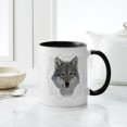 thumbnail image 4 of CafePress - Wolf With Saxon Motif - 11 oz Ceramic Mug - Novelty Coffee Tea Cup, 4 of 4