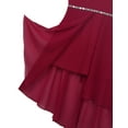 thumbnail image 6 of TiaoBug Princess Dresses for Kids Girls Sparkly Rhinestone Chiffon Dress Birthday Party Casual Dress Burgundy 8, 6 of 7