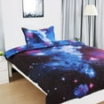 thumbnail image 3 of Star Sky Moon Night Duvet Cover Blue Sky pattern Single Size 3pcs, 3 of 8