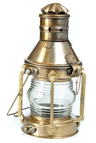 Vintage Brass Navy Ship Oil Lantern Oil Kerosene Burner Old Style Oil Lamp