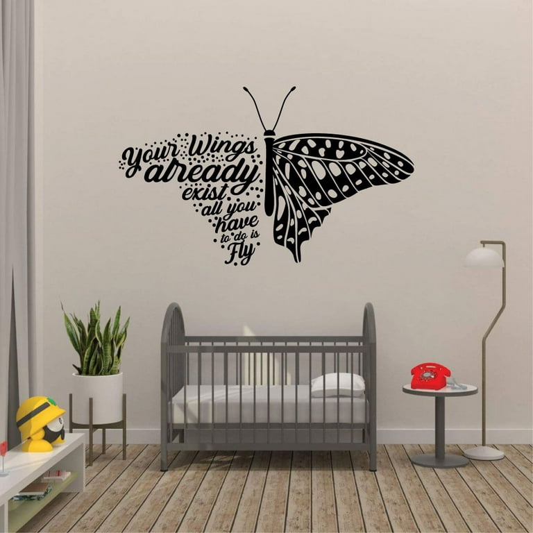 Butterfly Decal - Buy 1 Get 1 Free - Flying Butterfly Silhouette Stickers