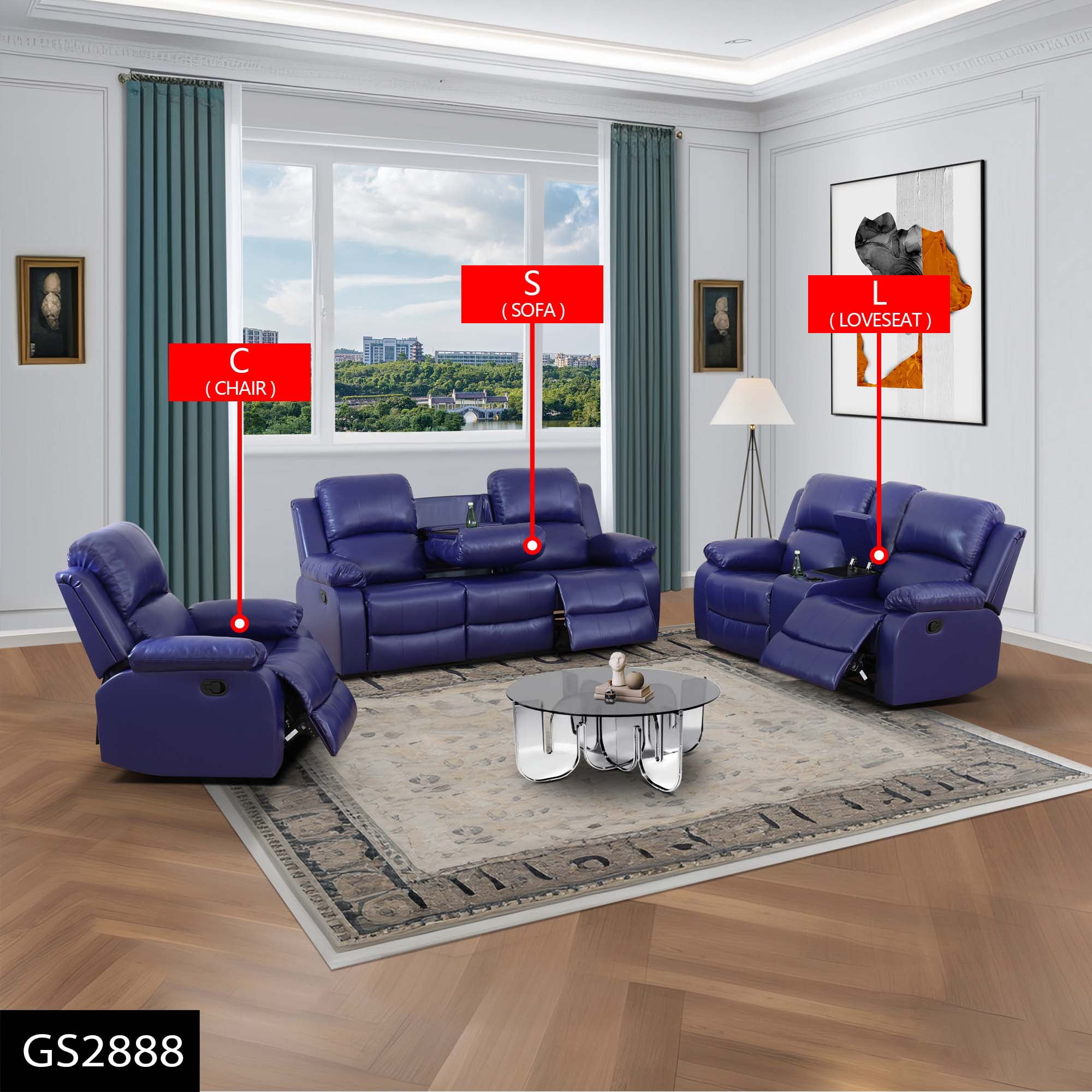 MAYEERTY 35" Modern Semi PU PVC Sofa - Business Function for Living Room, Brown