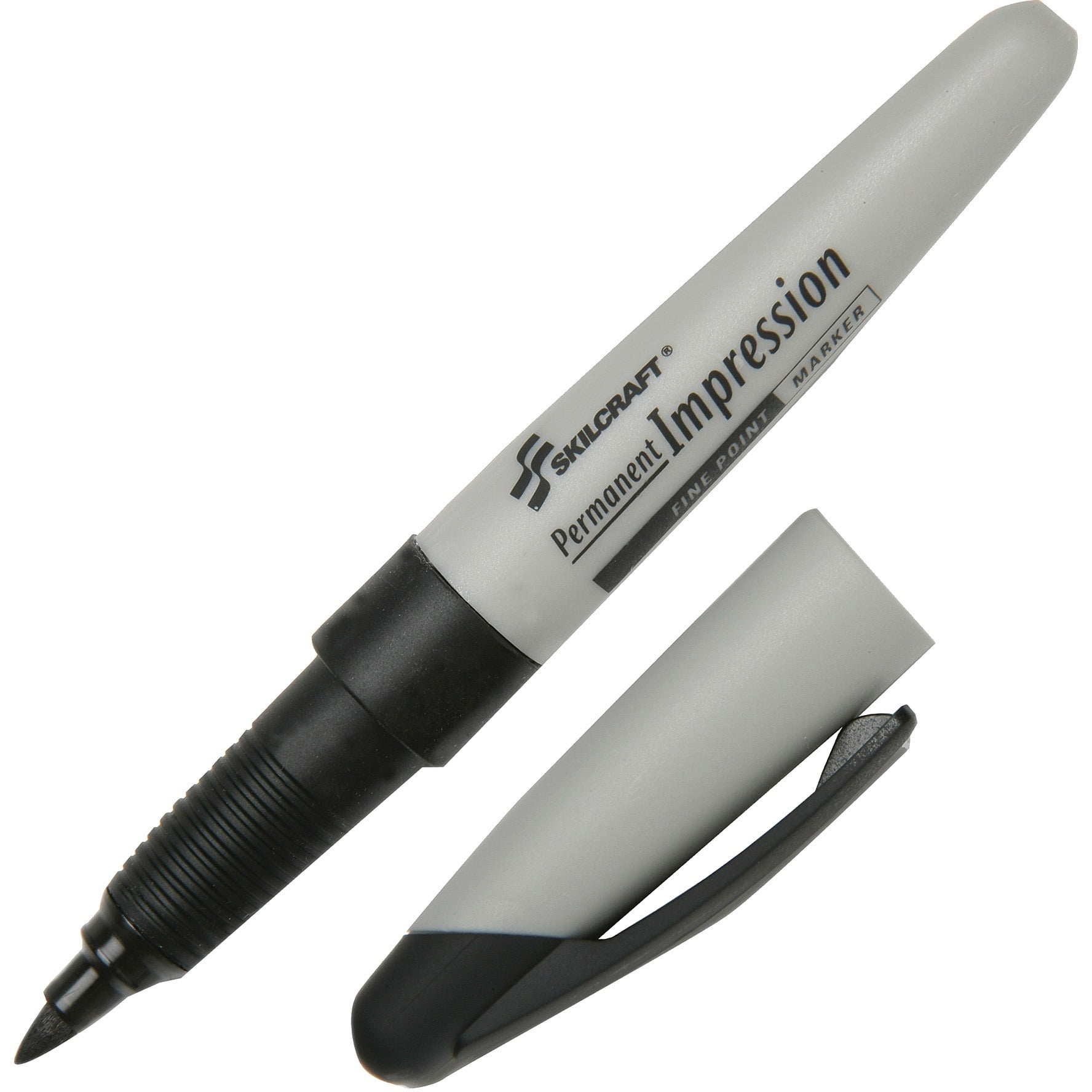 SKILCRAFT, NSN5194372, Permanent Impression Fine Tip Markers, 12/Dozen