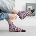 thumbnail image 2 of Fuzoiu Cartoon Crabs Print Adult Socks, Crew Moisture-wicking Socks, Unisex Cushion Crew Socks,Casual Sports Ankle Socks, 2 of 7