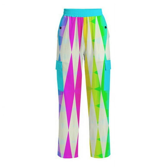 by DLMcGuirt Bright Argyle Women's Cargo Pants