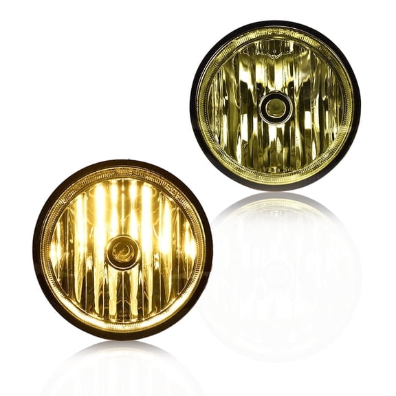 PIT66 Pair Fog Lights Assembly Fit for 2005-2011 Toyota Tacoma/2004-2006 Toyota Solara/2008-2015 Toyota Sequoia/2007-2013 Toyota Tundra Bumper Fog Lamps w/Bulb/Switch Yellow Lens