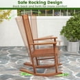 thumbnail image 6 of Aimee Lii Outdoor Rocking Chair, Patio Wooden Rocker Chair, Weather Resistant,for Lawn, Porch, Backyard, Indoor and Garden, Natural, 6 of 6