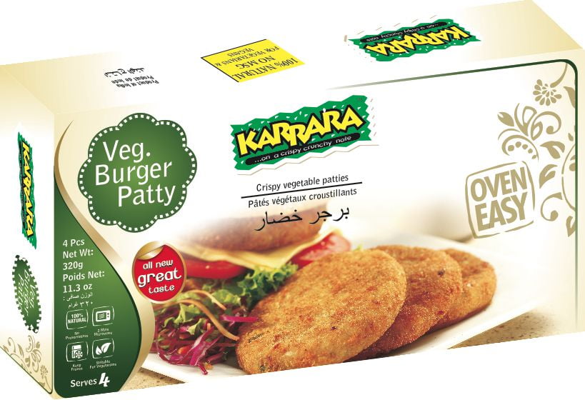 Pâtés végétaux croustillants Veg Burger Patty de Karrara