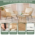 thumbnail image 3 of RADIATA Rattan Woven Armchair with Cushion for Outside Use - Set of 4, 3 of 7