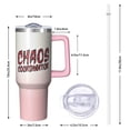 thumbnail image 2 of Chaos Coordinator Gift Idea: 40oz Tumbler - Stainless Steel Insulated Cup with Straw, Keeps Beverages Hot Cold, Funny Mug for Boss, Coworker, Teacher, Nurse, Mom, Friend, 2 of 5