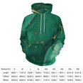 thumbnail image 2 of Emerald Gold Marble Print Men's Women Vintage 3D Hooded Sweatshirt - All-Season Loose Fit Streetwear, 2 of 6