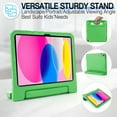 thumbnail image 4 of iPad 10th Generation Kids Case 2022, New iPad 10.9 inch 2022 case, Shockproof, Silicone Rubber EVA Portable Handle Stand Protective Kids Cover Case for iPad 10th Generation 2022 10.9 Inch, Green, 4 of 5