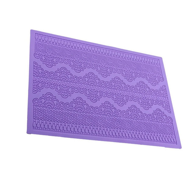 Inteprter Molde de pastel de silicona Rectángulo Artesanía de azúcar Encaje Fondant Mat Cocina resistente al calor DIY Hornear Postre Herramienta de Herramientas y accesorios para hornear Inteprter HA074853-00B