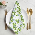 thumbnail image 2 of Green Lemons Cloth Napkins, Summer Watercolor Blue Bows Fruits Washable and Reusable Dinner Napkins Set of 6, Table Napkin for Kitchen Party Birthday Wedding Hotel Housewarming 20"x20", 2 of 9