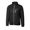 thumbnail image 2 of Men's Cutter & Buck  Black Ohio State Buckeyes Alumni Logo Rainier PrimaLoft Eco Insulated Full-Zip Puffer Vest, 2 of 3
