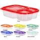 thumbnail image 4 of Caja Bento Reutilizable Contenedor De Frutas De 3 Compartimentos Para Estudiantes Rojo, 4 of 4