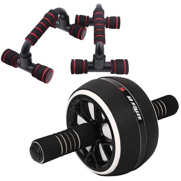 Kit de rueda de ejercicio con barra de flexión, equipo de entrenamiento de abdominales, herramientas de ejercicio deportivo